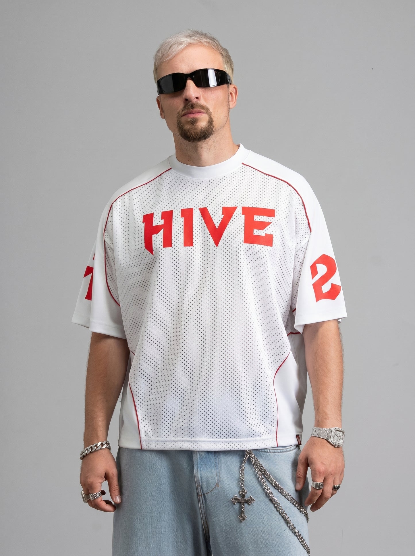 079 - WHITE MESH TRIKOT
