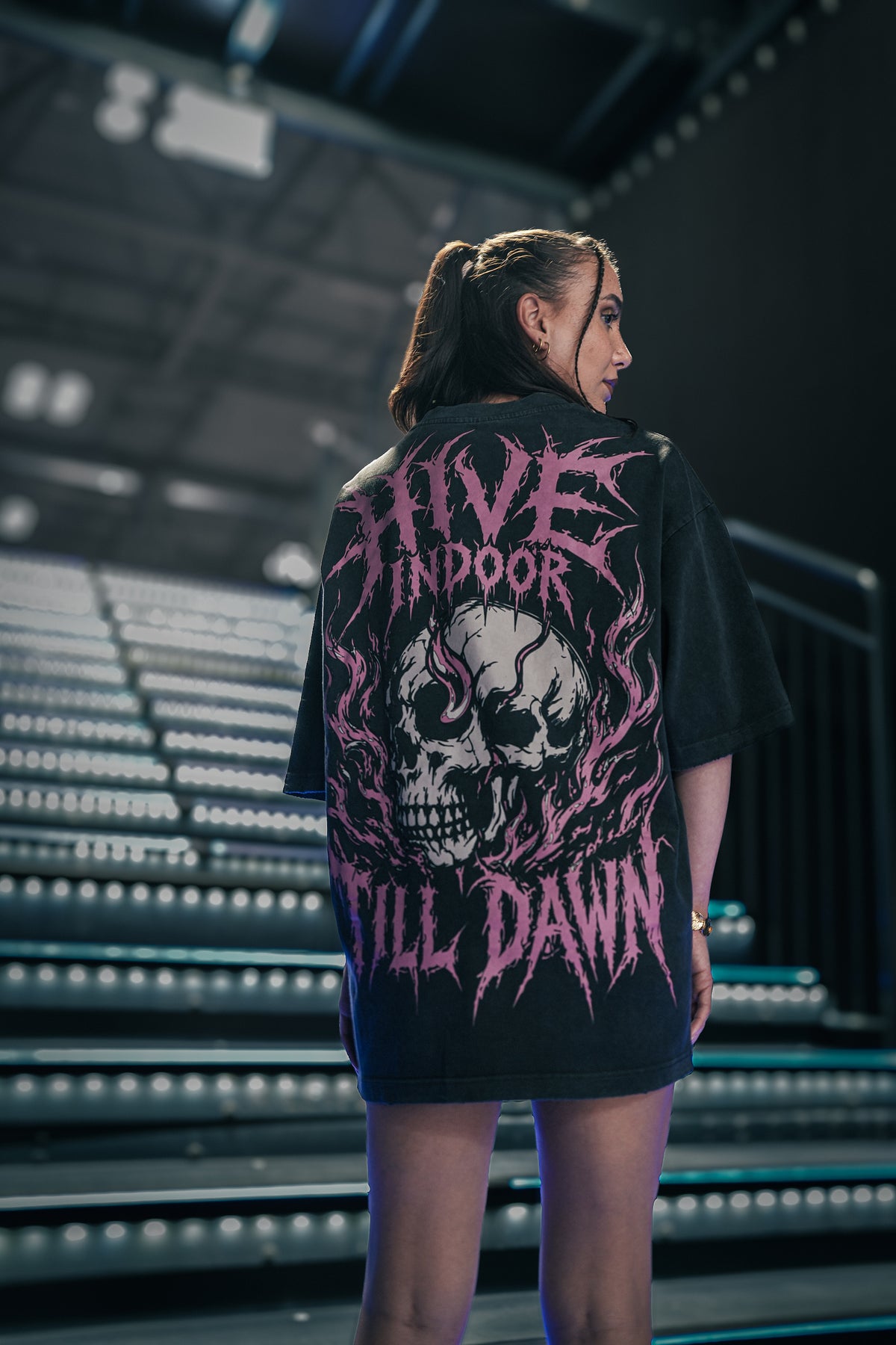 104- FULL BACKPRINT SKULL - FIT DIRTY MONEY HI-2610-10007